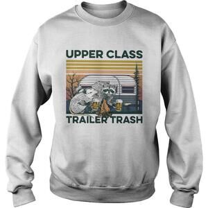 Raccoon And Possum Upper Class Trailer Trash Retro Sweatshirt